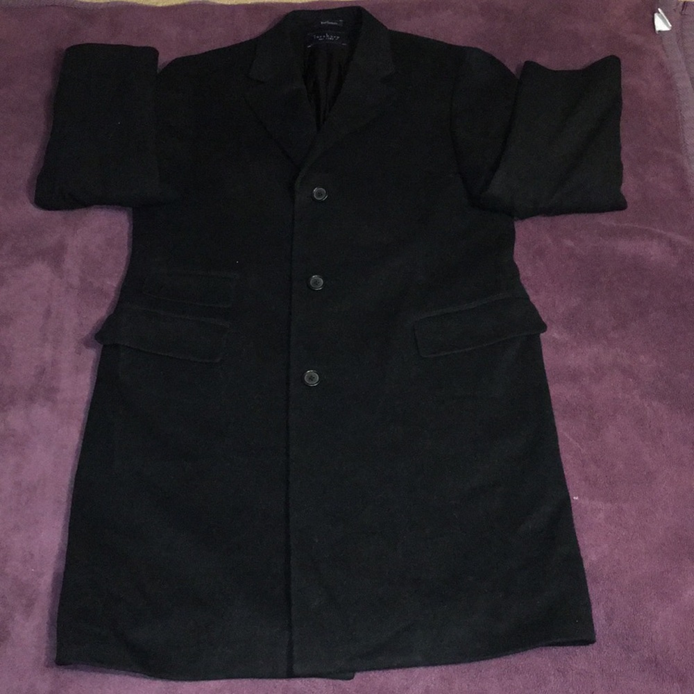 Turnbury black wool cashmere coat 38R